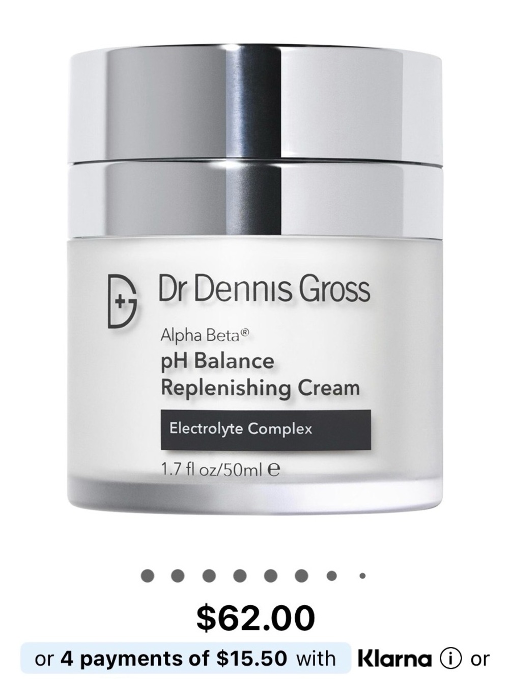 Dr Dennis Gross Alpha Beta pH Balance Replenishing Cream